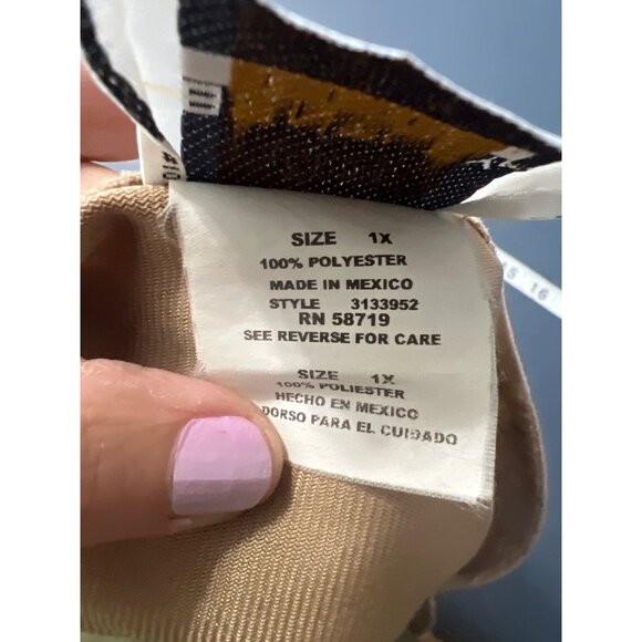 Tan Fringe Button-Up Vest 1X Bentley Plus Aztec Southwestern Rodeo - Picture 6 of 11